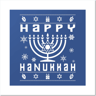 Happy Hanukkah Ugly Christmas Posters and Art